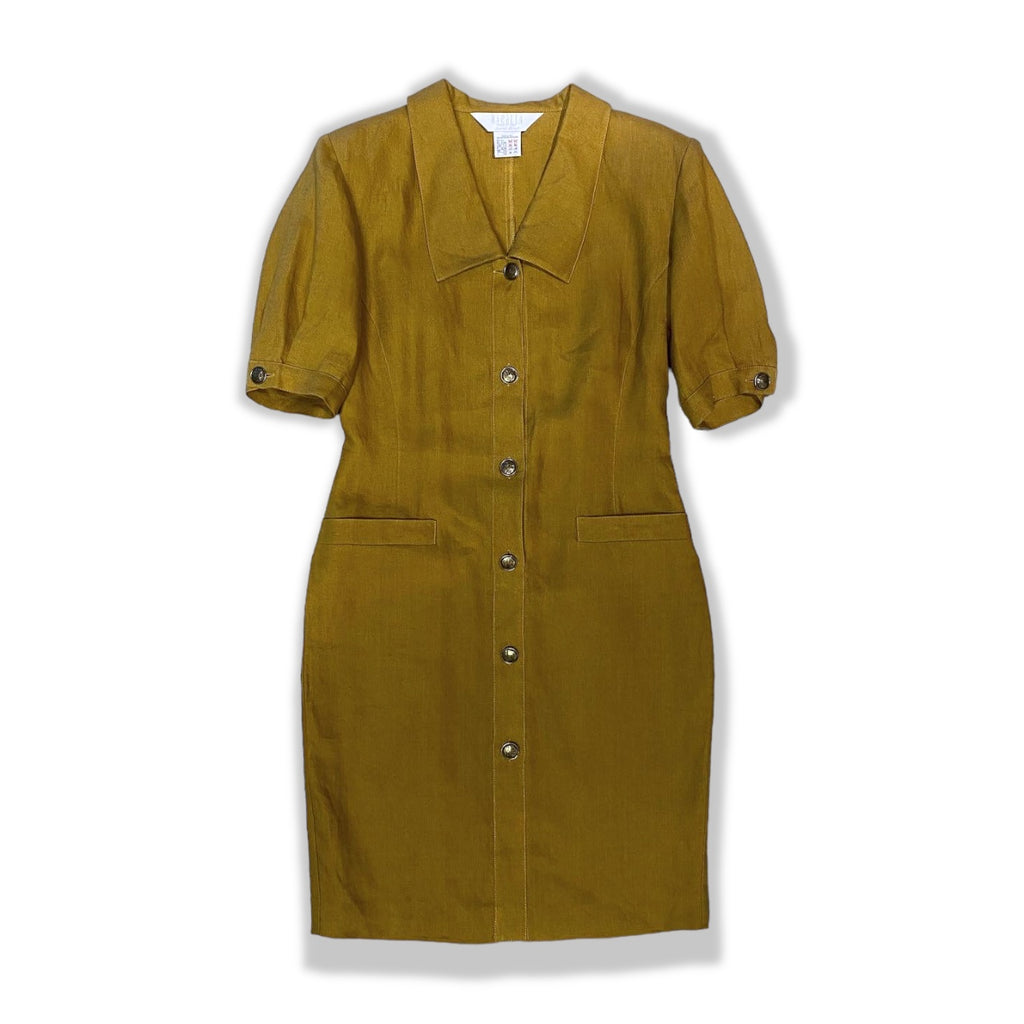Linen Dress, Size 36 - Paninaro Vintage